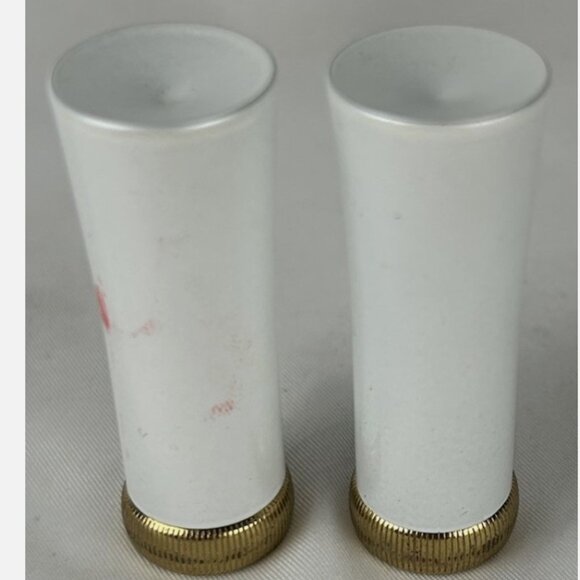 Vintage Avon Cherry Blossom Lipstick Tubes Lot Of 2 Brass White Mod - Picture 1 of 3